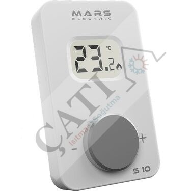 MARS S10 BEYAZ KABLOSUZ DİJİTAL ODA TERMOSTATI
